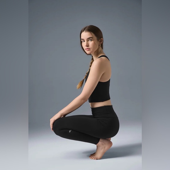 Alo Airbrush Real Bra Tank Black Small NWT - Picture 8 of 8